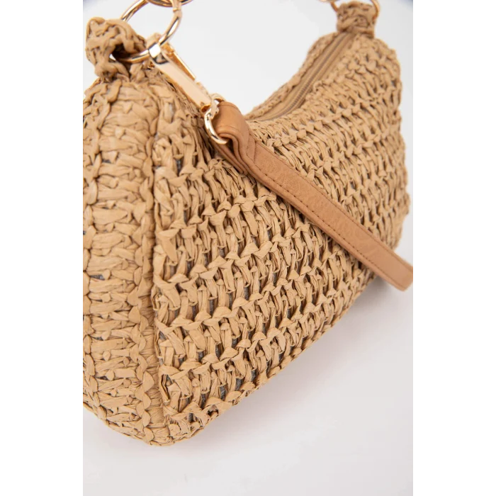 Defacto B9034AXBG311 Bej Kadın Hasır El Çantası