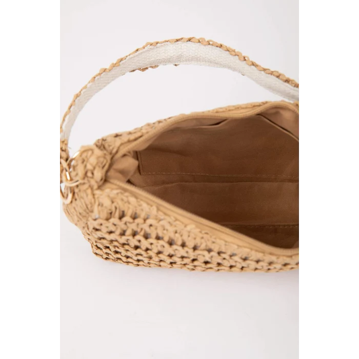 Defacto B9034AXBG311 Bej Kadın Hasır El Çantası