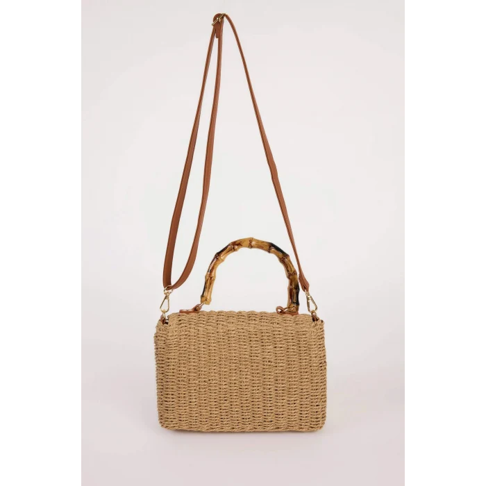 Defacto E2809AXBG217 Bej Kadın Hasır Omuz Çantası