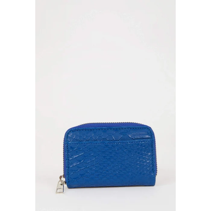 Defacto E5548AXNV2 Lacivert Kadın Desenli Fermuarlı Bozuk Para Cüzdanı