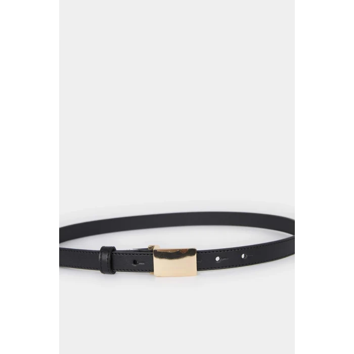 Defacto F1445AXBK27 Siyah Kadın Suni Deri Günlük Kemer