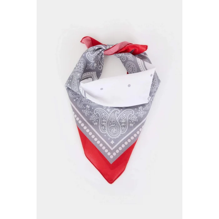 Defacto E6170AXIN69 İndigo Kadın Desenli Pamuklu Bandana