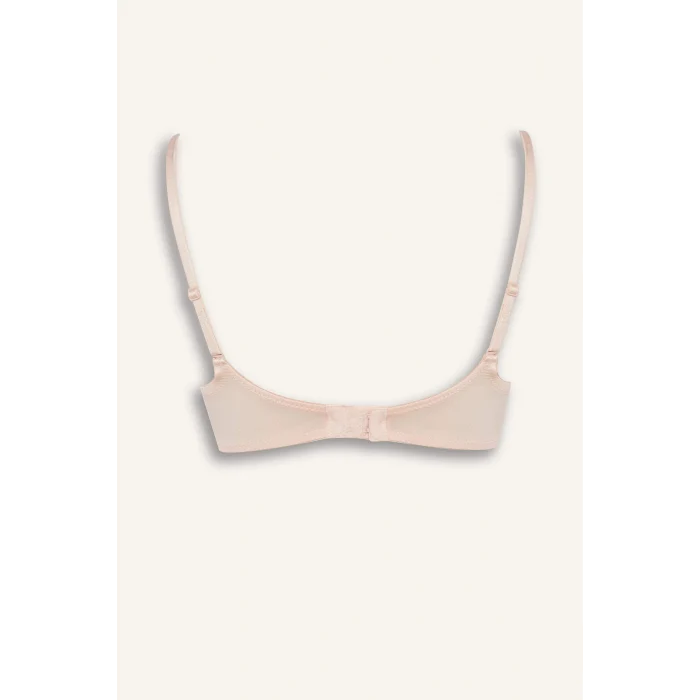 Defacto G4698AXPN675 Pembe Dantel Detaylı Saten Kaplı Pedli Balensiz Tişört Bra