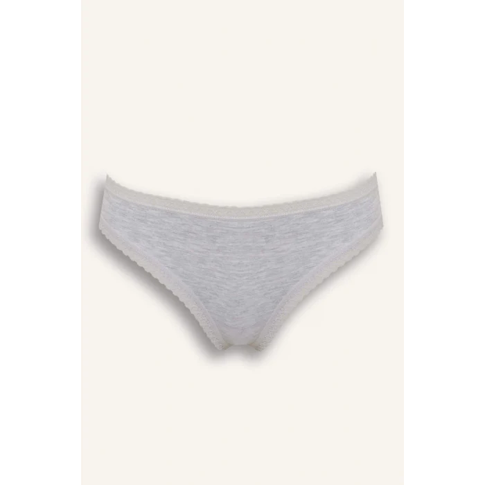 Defacto F2190AXGR93 Gri Dantel Detaylı 3lü Brazilian Külot