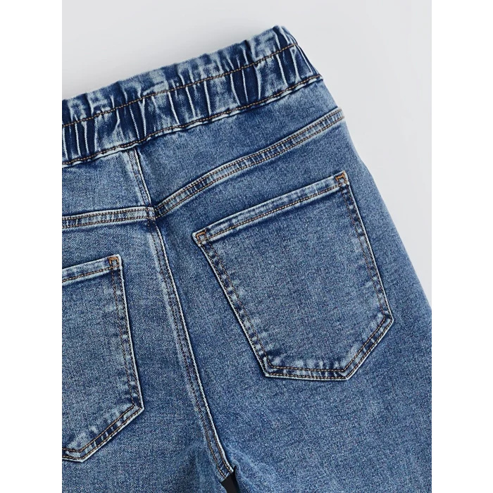 LCWAIKIKI Classic Mavi Beli Lastikli Slim Mom Kadın Jean Pantolon