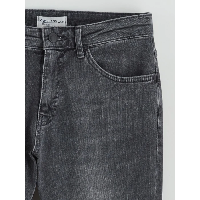 LCW Jeans Gri 750 Slim Fit Erkek Jean Pantolon
