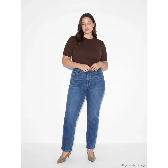 LCWAIKIKI Classic İndigo Yüksek Bel Slim Fit Kadın Jean Pantolon