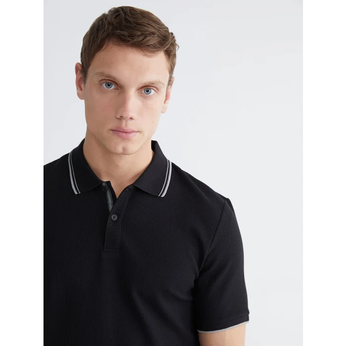 LCW Vision Siyah Polo Yaka Erkek Tişört