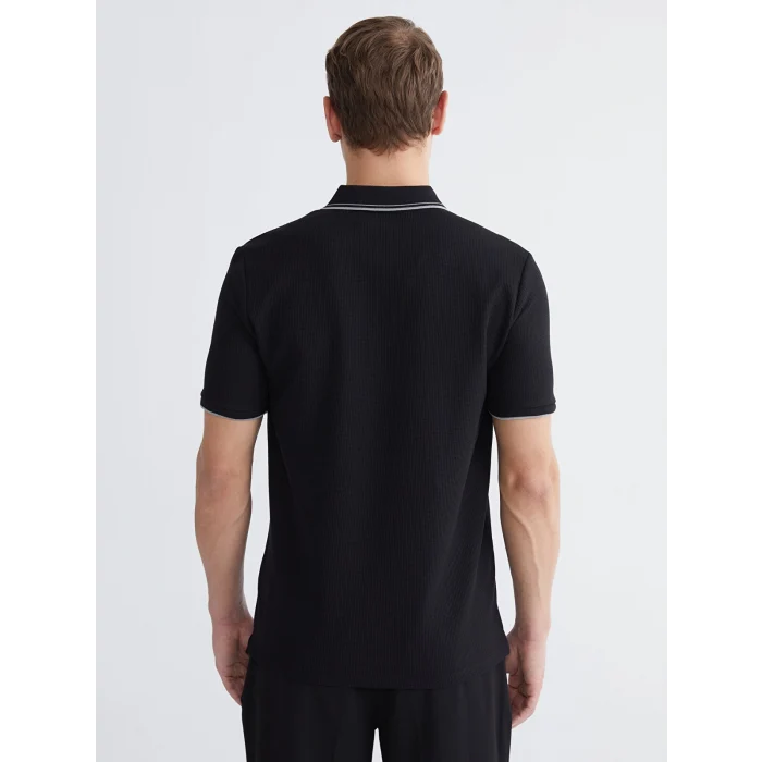 LCW Vision Siyah Polo Yaka Erkek Tişört