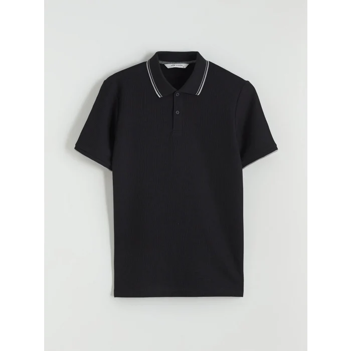 LCW Vision Siyah Polo Yaka Erkek Tişört