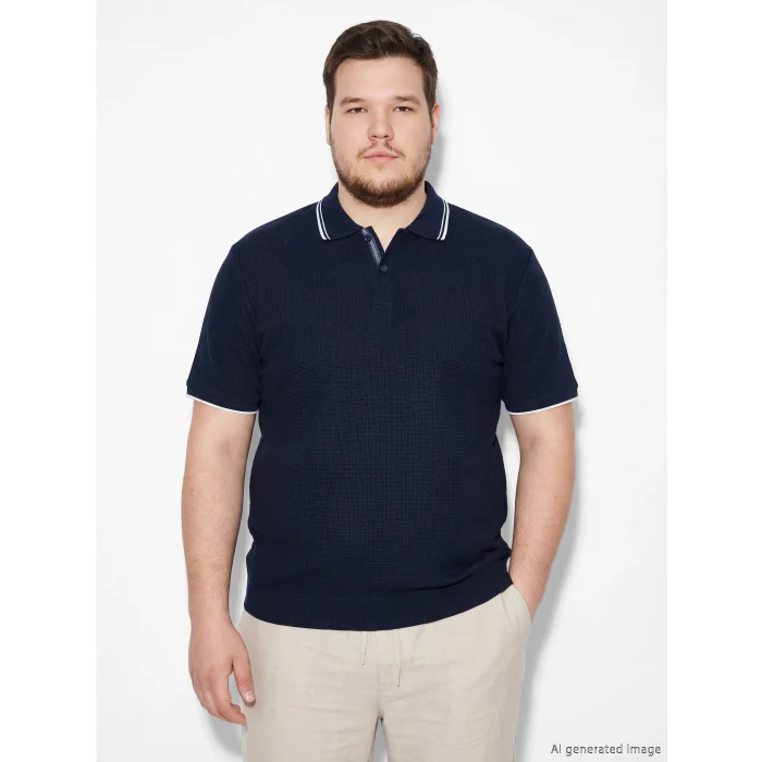 LCW Vision Lacivert Polo Yaka Erkek Tişört