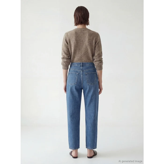 LCWAIKIKI Classic İndigo Barrel Fit Kadın Jean Pantolon