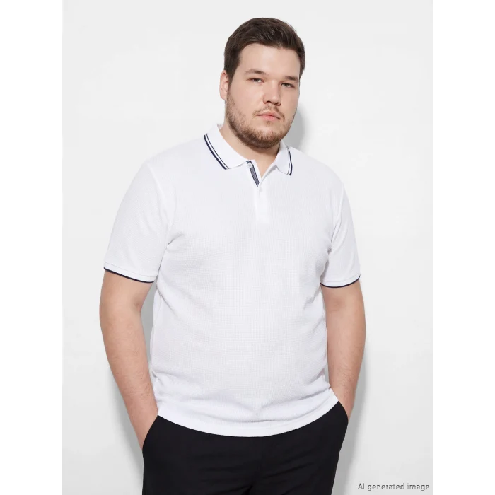 LCW Vision Beyaz Polo Yaka Erkek Tişört