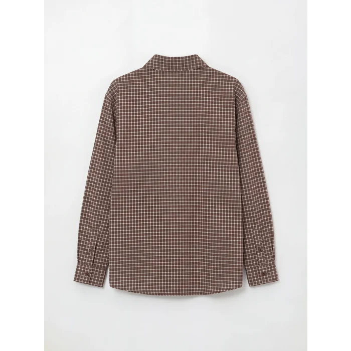 LCW Kids Kahverengi Ekose Erkek Çocuk Gömlek