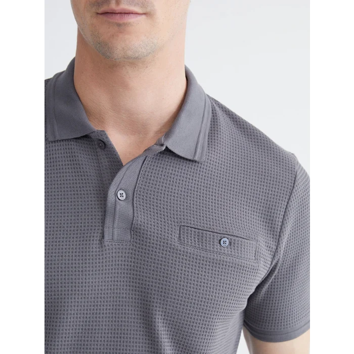 LCWAIKIKI Classic Gri Polo Yaka Erkek Tişört