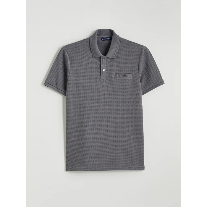 LCWAIKIKI Classic Gri Polo Yaka Erkek Tişört