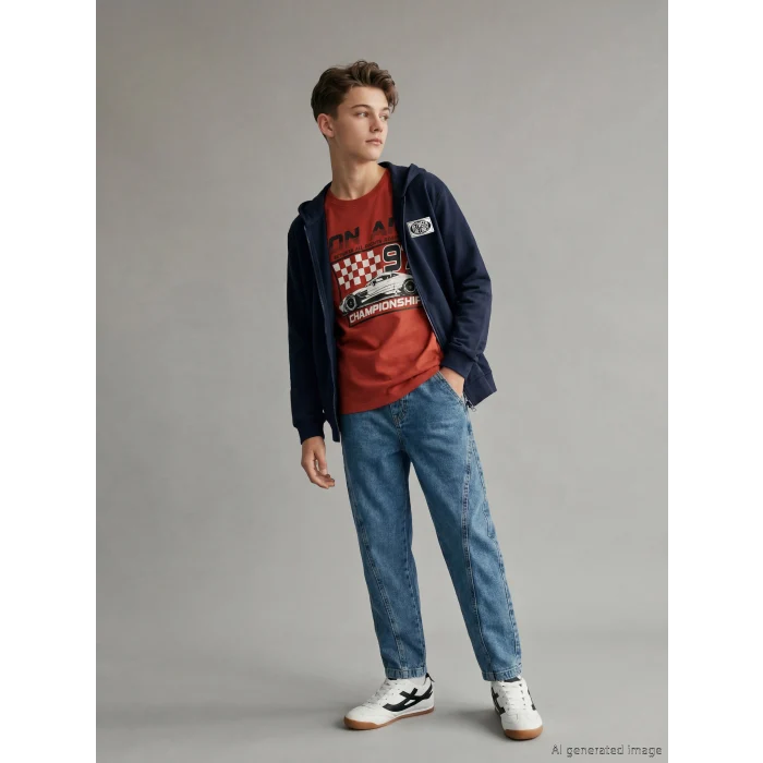 LCW Kids İndigo Barrel Fit Erkek Çocuk Jean Pantolon