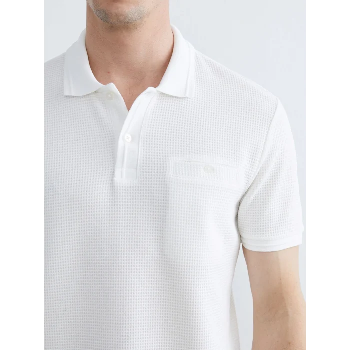 LCWAIKIKI Classic Ekru Polo Yaka Erkek Tişört