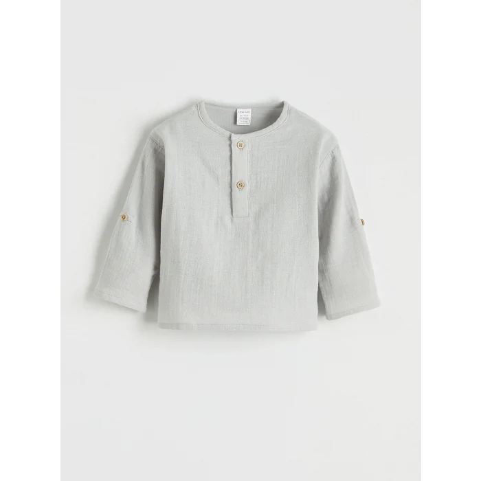 LCW baby Gri Erkek Bebek Tişört ve Pantolon Takımı