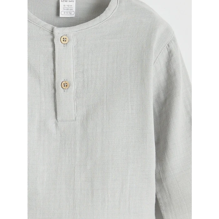 LCW baby Gri Erkek Bebek Tişört ve Pantolon Takımı