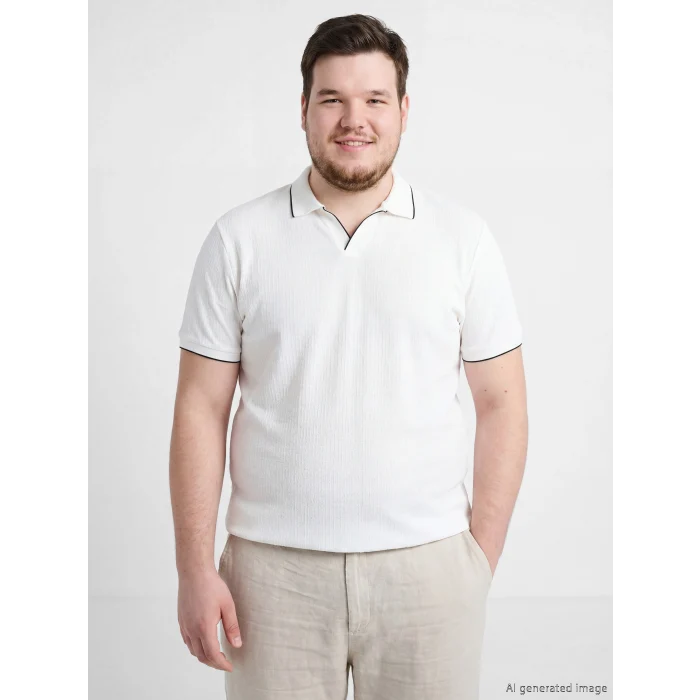 LCWAIKIKI Classic Ekru Polo Yaka Erkek Tişört