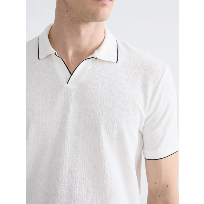 LCWAIKIKI Classic Ekru Polo Yaka Erkek Tişört