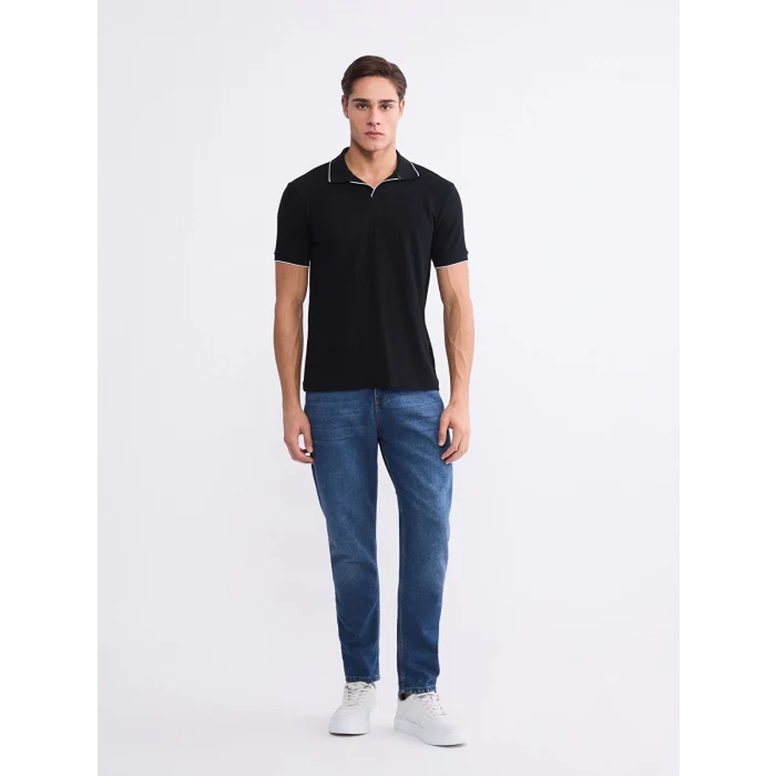 LCWAIKIKI Classic Siyah Polo Yaka Erkek Tişört