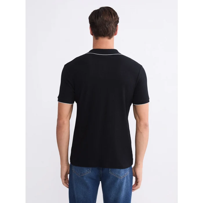 LCWAIKIKI Classic Siyah Polo Yaka Erkek Tişört