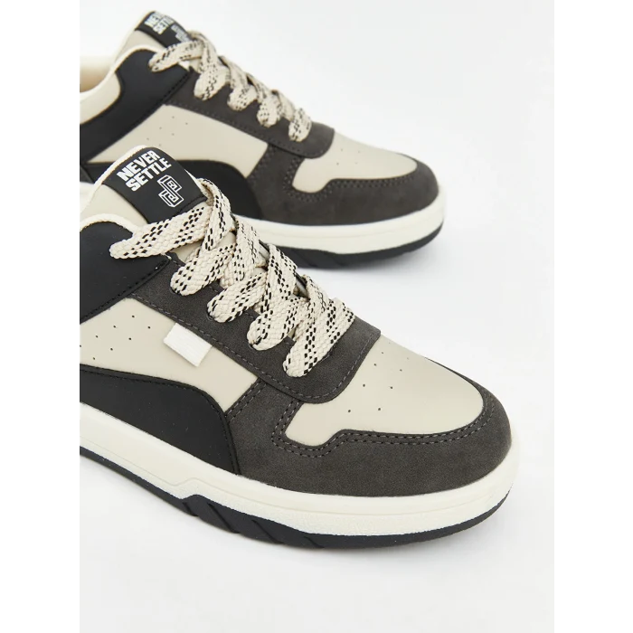 LCW STEPS Siyah Deri Görünümlü Erkek Çocuk Spor Ayakkabı