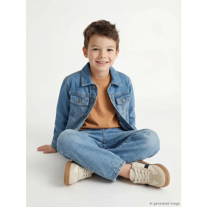 LCW Kids İndigo Erkek Çocuk Jean Ceket