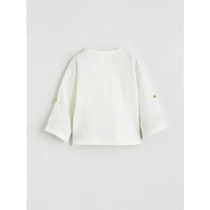 LCW baby Ekru Erkek Bebek Hakim Yaka Gömlek ve Eşofman Altı