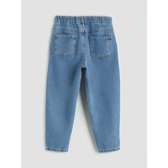 LCW Kids İndigo Loose Fit Yırtık Detaylı Erkek Çocuk Jean Pantolon