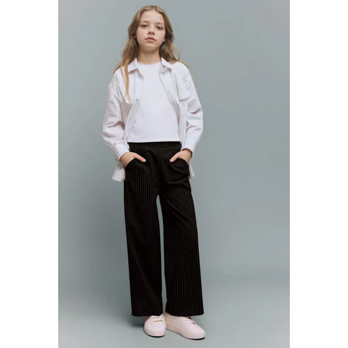 Defacto G6350A8BK34 Siyah Wide Leg Pantolon Kız Çocuk