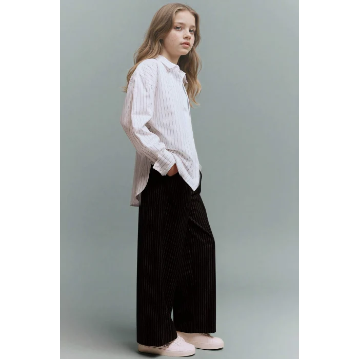 Defacto G6350A8BK34 Siyah Wide Leg Pantolon Kız Çocuk