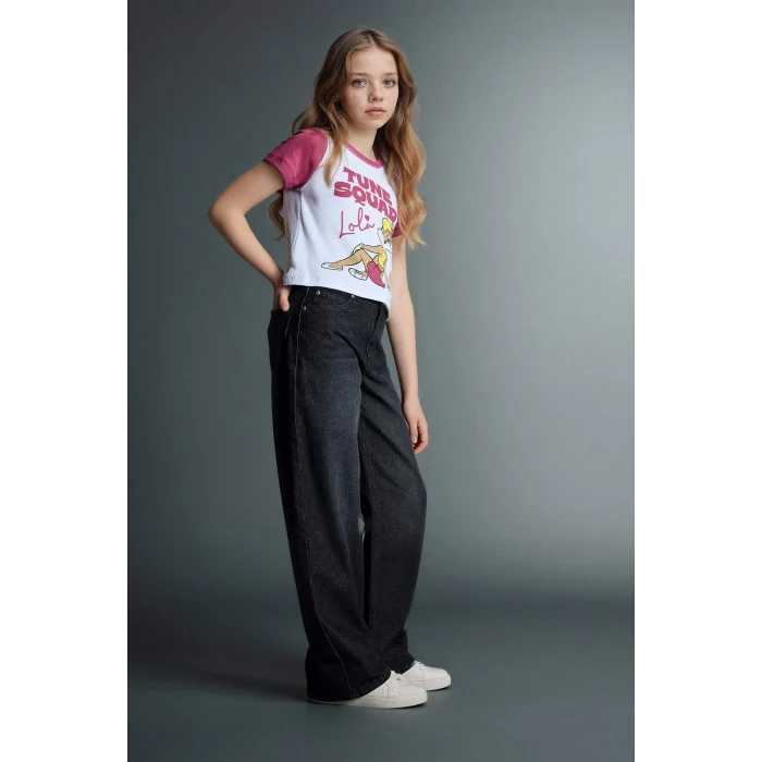 Defacto G4647A8NM36 DENIM 90s Wıde Leg Geniş Paça Jean Pantolon Kız Çocuk