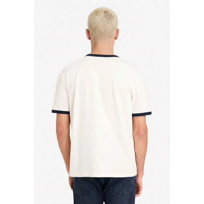 Defacto F8158AXER105 Ekru REGULAR FIT %100 Pamuk Tişört
