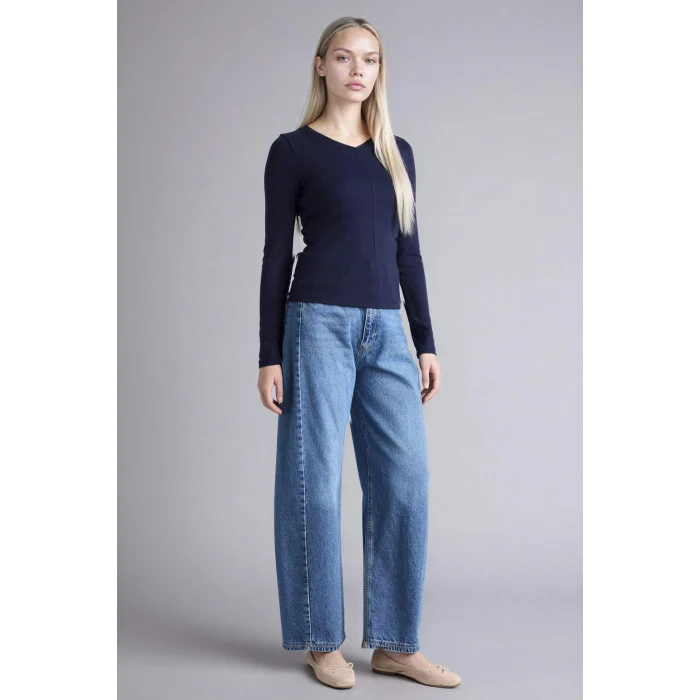 Defacto G9521AXNV251 Lacivert Slım Fıt Basıc Modal Tişört