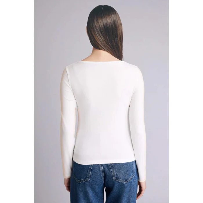 Defacto G9521AXER105 Ekru Slım Fıt Basıc Modal Tişört