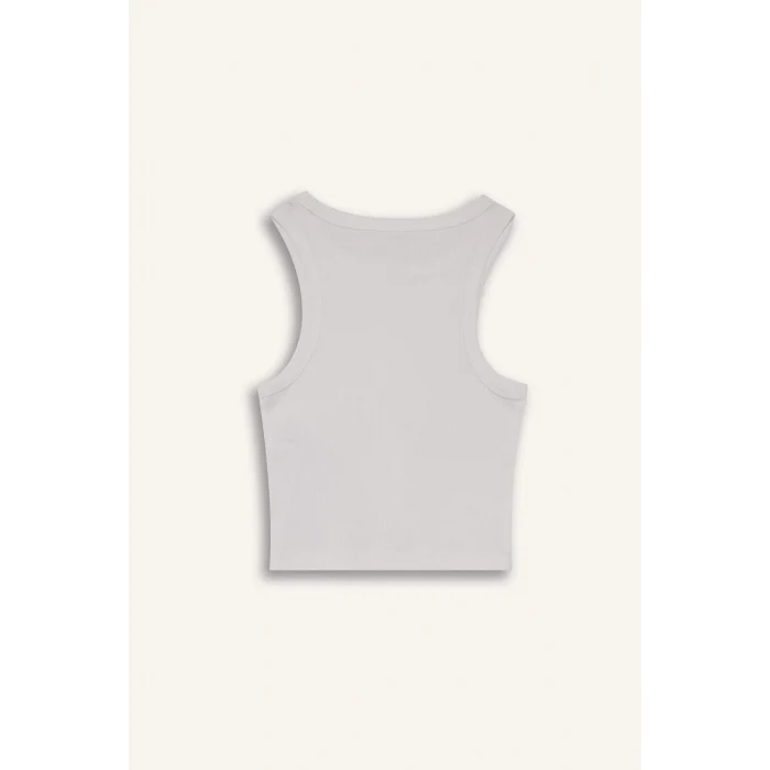 Defacto U0357AZWT32 Beyaz Afra x DeFacto Fitted Halter Yaka Fitilli Kaşkorse Atlet