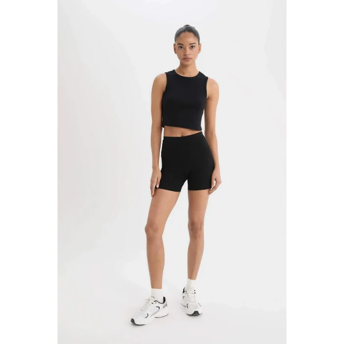 Defacto B9543AXBK81 Siyah Biker Beli Saran Sporcu Tayt