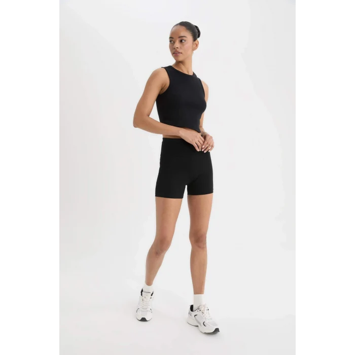 Defacto B9543AXBK81 Siyah Biker Beli Saran Sporcu Tayt