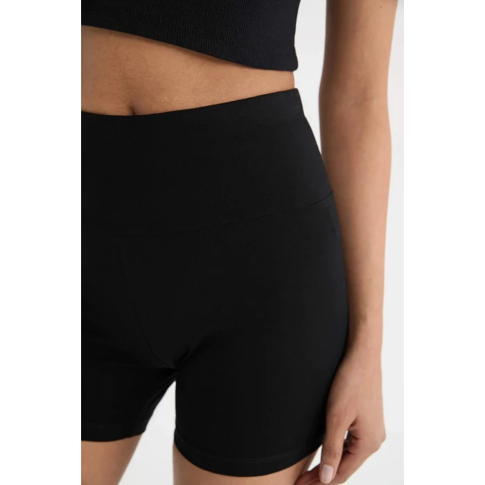 Defacto B9543AXBK81 Siyah Biker Beli Saran Sporcu Tayt