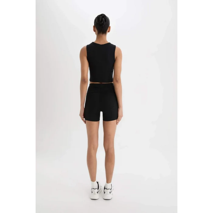 Defacto B9543AXBK81 Siyah Biker Beli Saran Sporcu Tayt