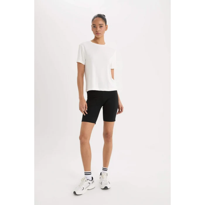 Defacto B9544AXBK81 Siyah Biker Beli Saran Sporcu Tayt