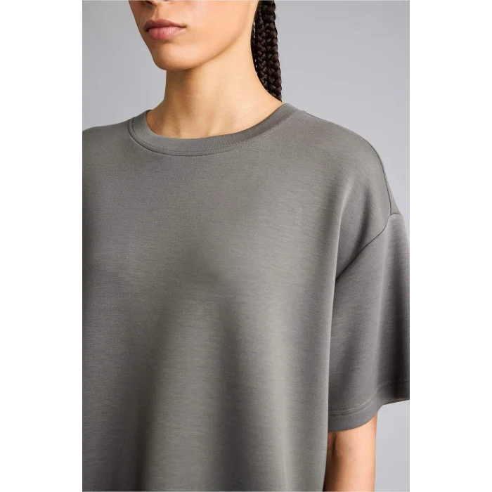 Defacto D7127AXKH521 Haki Oversıze Bisiklet Yaka Sporcu Modal Kısa Kollu Tişört