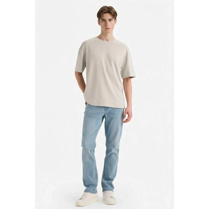 Defacto F9561AXGR368 Gri Premium Boxy Fit Tişört