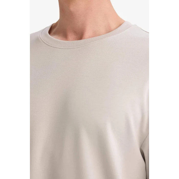 Defacto F9561AXGR368 Gri Premium Boxy Fit Tişört