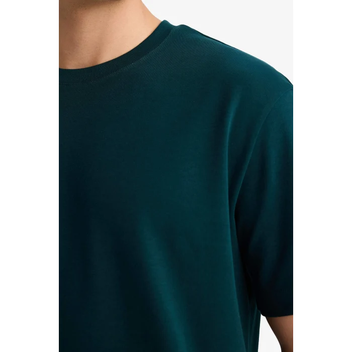 Defacto E7961AXGN465 Yeşil %100 Pamuk Basic Tişört