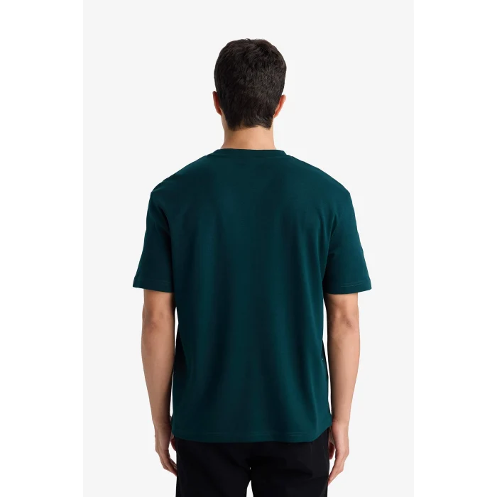 Defacto E7961AXGN465 Yeşil %100 Pamuk Basic Tişört
