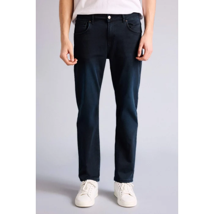 Defacto G8821AXNM83 İndigo Sergio Regular Fıt Normal Bel Boru Paça Pantolon
